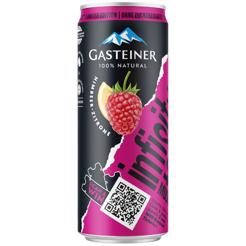 Gasteiner Himbeer Zitrone 0,33 l Dose Einwegpfand